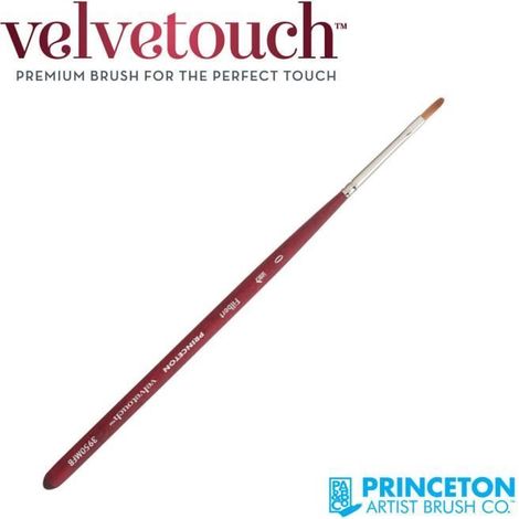 Pinceau mini langue de chat - PRINCETON - Série Velvetouch P3950 - Mélange synthétique (1/2)