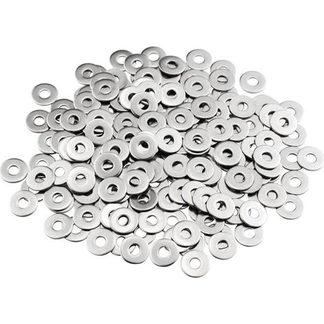 Rondelles Metal M4, Rondelles Plates 100 Pièces, Rondelle Inox M4 x 12mm, Rondelle en 304 Acier Inoxydable DIN9021 / ISO7093, Penny Rondelles pour Vis et écrous (1/3)