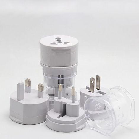 3-in-1-Reisekonverter, Universal-Netzadapter, All-in-One-Reise-Essential, Weiß