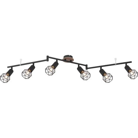 Globo - foco - Xara I - negro - metal - foco de superficie - E14