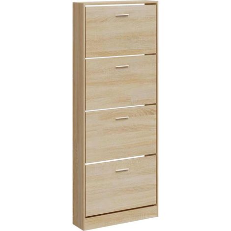 Maison Exclusive - Zapatero madera contrachapada color roble 59x1