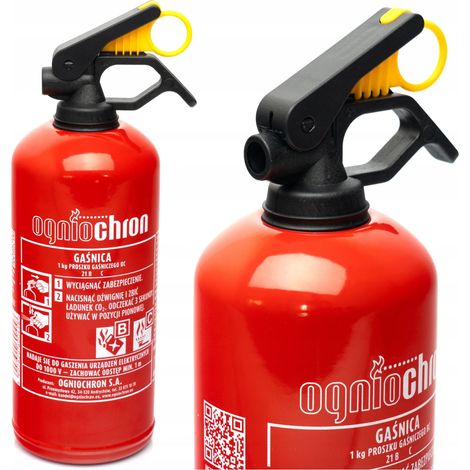 Estintore a polvere per auto BC 1 kg PER auto 2024 5 ANNI (1/5)