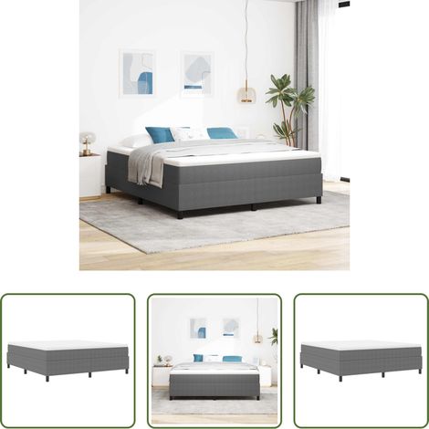 vidaXL Stoffbett - Plattformbettgestell Hellgrau 180 x 200 cm Cordstoff (1/5)