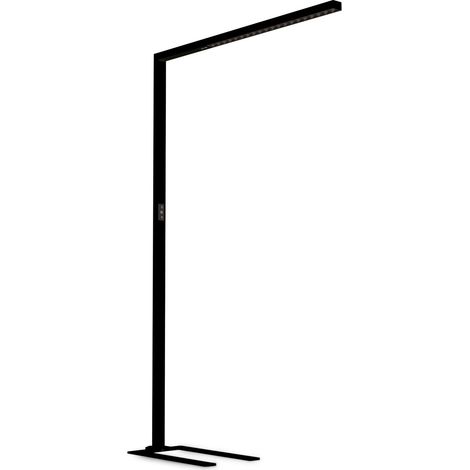 Ideal Lux Lampada da terra Comfort 1 luce LED integrato nero alluminio