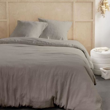 Today Bettwäsche aus Baumwollgaze beige 260x240 cm