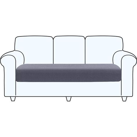 Sofa Cushion Cover, Stretchy, Adjustable, Washable, Furniture Protection Cover for Sofa (Grey, 3 Seaters) (1/5)