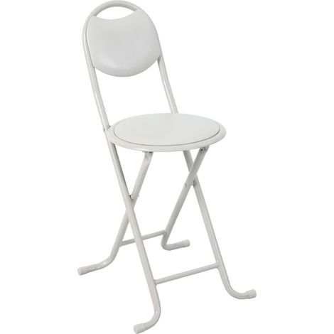 Taburete Plegable Acolchado Basic con Respaldo 35x43x73cm 7house (1/3)