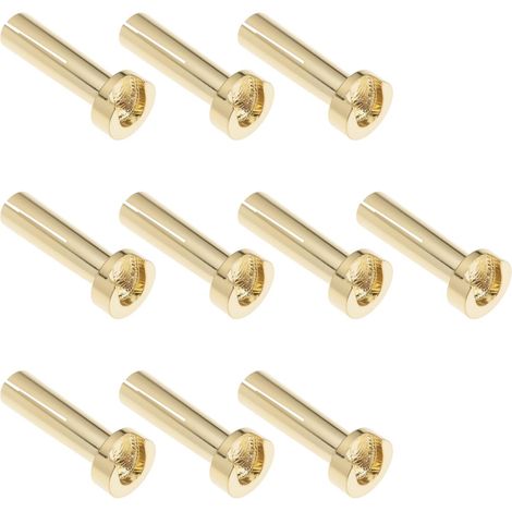 Pack of 10 4mm Low Profile Gold Plated Banana Plugs for LiPo Batteries (1/5)