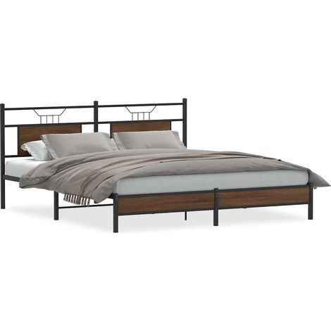 Maison Exclusive - Cadre de lit sans matelas chêne marron 160x200 cm