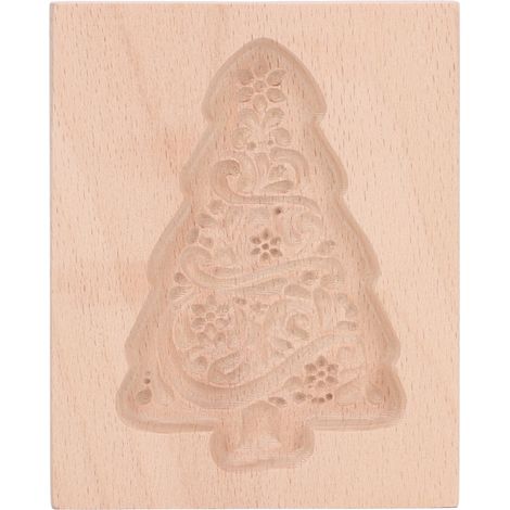 Moule à biscuits en bois sculpté, emporte-pièce pour pain d'épices, tampon de pressage en forme de sapin de Noël, moule de cuisine pour biscuits et gâteaux (1/5)