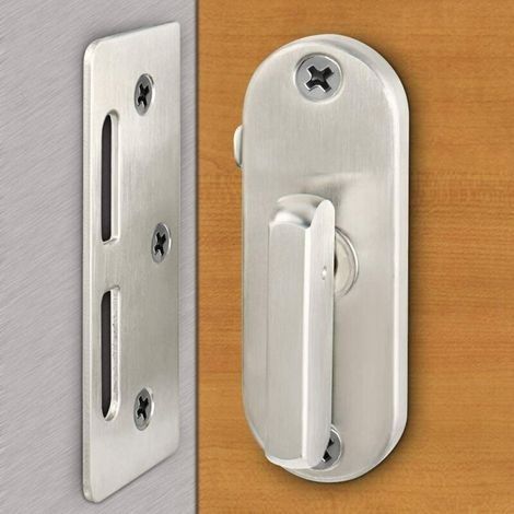 Coffret de forets pour perceuse 90 degrés flip en acier inoxydable porte coulissante serrure loquet came serrure boucle de porte incurvée (1/4)