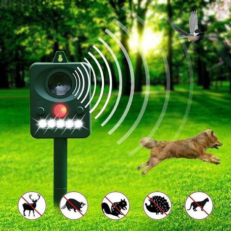 solarbetriebenes Abwehrgerät, das mit Solarenergie betrieben wird/per USB aufgeladen wird, vertreibt Hunde und andere Tiere und hält Tauben von Ihrem Balkon fern.