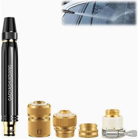Rotatable métal eau tuyau buse haute pression eau pulvérisateur avec 3 4 connecteur EU Standard voiture nettoyage outil (1/5)