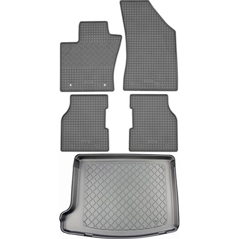 Set di tappetini in gomma per auto e tappetino per bagagliaio per Jeep Compass II MP 4xe SUV (5 porte) dal 07.2020