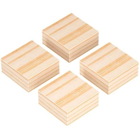 Elevadores de muebles de madera maciza - 5x5x1 cm - Multicolor (1/5)