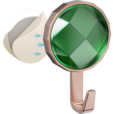 Ganci autoadesivi Ganci da parete autoadesivi Gancio portasciugamani per parete del bagno portachiavi Ganci decorativi senza foratura per la camera delle ragazze mensola chiavi borsa verde (1/5)