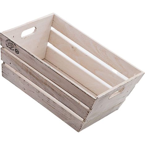 Cassetta in legno bianca, 40X27H17 cm (1/2)