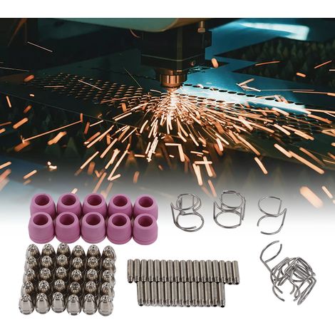 Kit de 80 consommables pour torche de découpe plasma, compatible avec les kits TIPS 40/50/60A SG-55 AG-60 et WSD-60. (1/5)