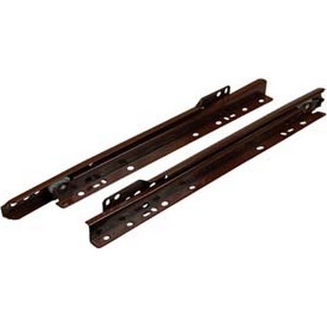 1PAIO GUIDE SCORREVOLI PER CASSETTI CON RULLI TEFLON MARRONI - cm.60 (art.4001 61