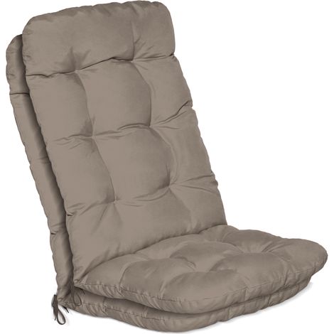 2er Set Hochlehner Auflagen Flair HL, 120x50x8cm, Taupe