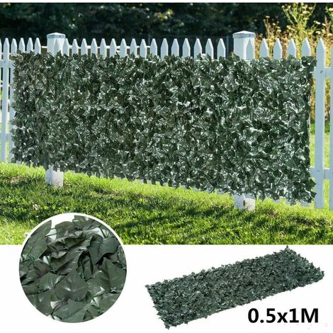 VURAHOME -50100CM Brise Vue Cloture Feuille Verte Artificielle Couverture de Panneaux (1/5)