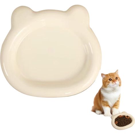 Auslaufsicherer Katzennapf, müheloser Katzennapf für Whiskers, flacher Napf für Hunde und Katzen (1/5)