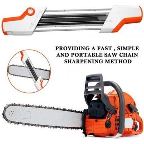 Porte-lime 2 en 1 pour chaîne de tronçonneuse 3/8" P Ø 4,0 mm Convient pour jardin extérieur scie à chaîne accessoires (1/5)