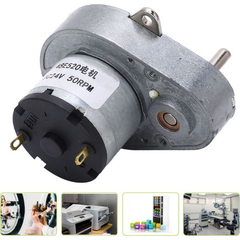 Moteur à engrenages CC 48E520 24 V CC 50 tr/min (1/5)