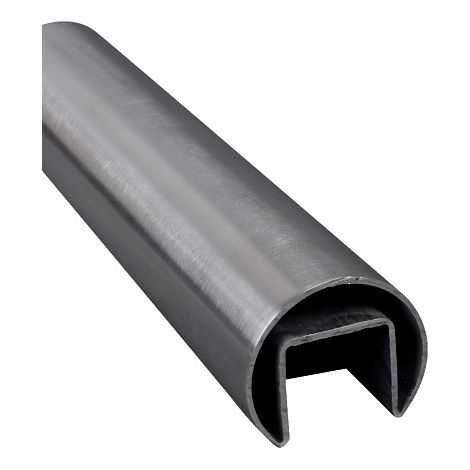 Deco Fer Forge – Main courante en inox 316 pour verre 12.76 à 20.76mm – Longueur 2500mm – Diamètre 42,4mm – Épaisseur 1,5mm