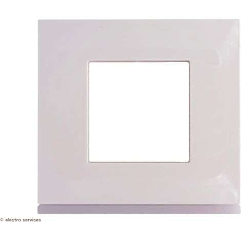 Hager – Plaque de finition Gallery 1 poste – Dimensions 88x92mm – Montage vertical/horizontal – Utilisation intérieure uniquement