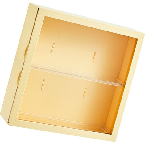 Vitrine murale pour figurines aveugles, présentoir de rangement pour objets artisanaux, boîte antistatique pour poupées, jaune crème (1/5)