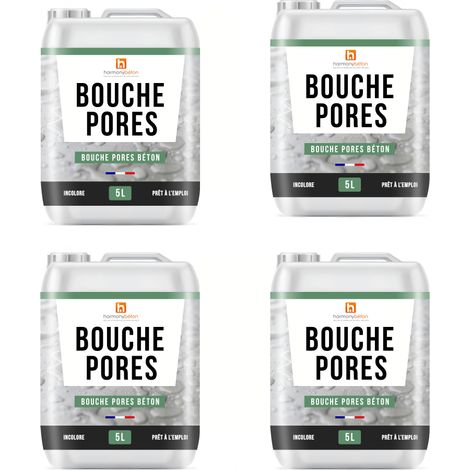 Bouche-pores hydrofuge pour béton - 4 x 5L - Harmony Béton