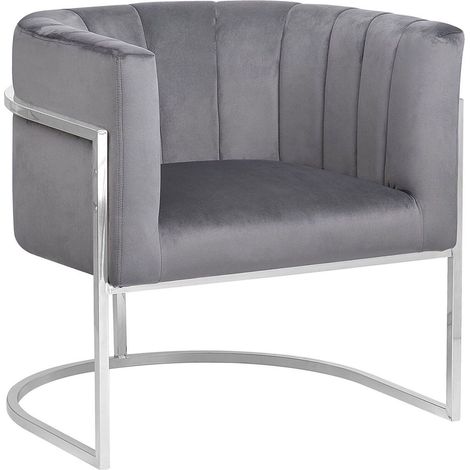 Armchair LARVIK Velvet Grey