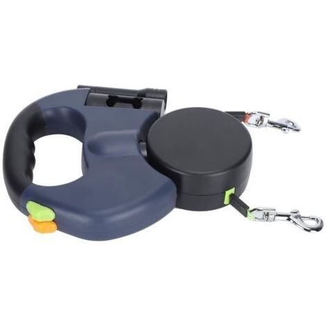 (Comme sur l’image)Laisse rétractable pour chien Double laisse - Nylon réfléchissant - 3m - 360° rotation (1/4)
