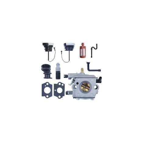Carburateur WT-194 Métal pour Stihl 024 026 MS240 MS260 MS240 260 Walbro WT-194 1121 120 0611 avec Bouchons de Réservoir d'Essence Admission de Carburateur Tube d'Huile Filtre à Carburant (1/4)