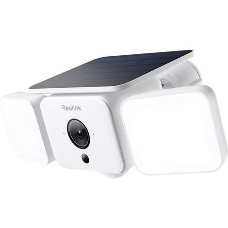 Reolink BWBF2K01 Floodlight Series F310B Telecamera di Sicurezza Esterna 4MP Wi-Fi 6 Batteria e Pannello Solare colore Bianco