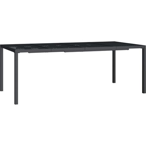 Table de jardin，Table d'extérieur anthracite 200x100x72 cm acier CFW61384 (1/5)