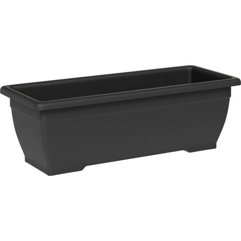tera® Pflanzgefäße NARA Anthracite grau rechteckig 50 x 20 cm - Kunststoff