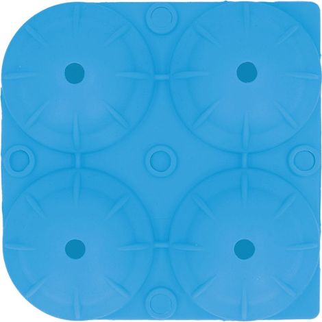 Bandeja esférica para cubitos de hielo de 4 cavidades, recipiente para cubitos de hielo para el hogar, la cocina, el bar y el restaurante – Azul (1/5)