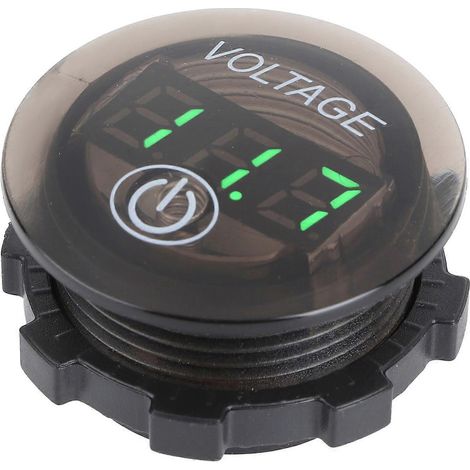 Universelles LED-Digitalvoltmeter für Gleichstrom (12–24 V) mit Berührungsschalter, Grün