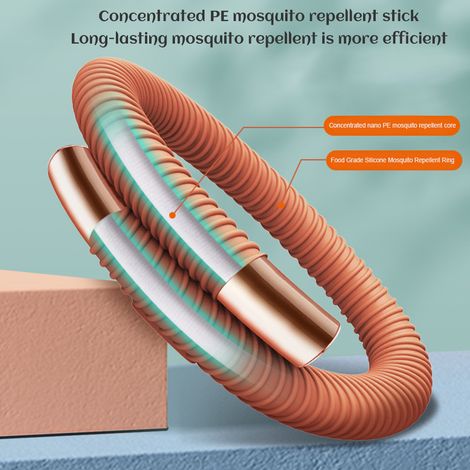 Bracelet anti-moustiques portable (paire) pour le camping et la pêche en plein air (1/5)