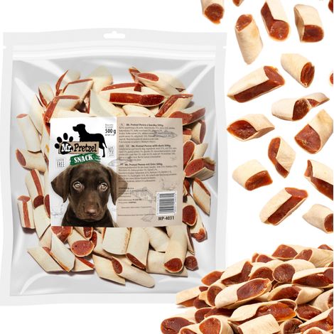 Specialità, snack per cani: Penne con anatra e merluzzo Mr.Pretzel 500g