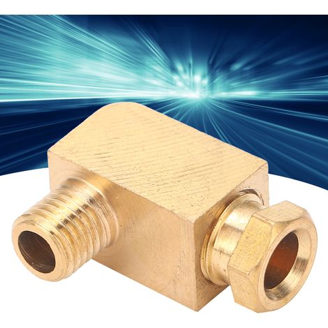 Coude à compression 90° en laiton pour système de lubrification, raccord tube 6mm M8 x 1 PL608 (1/5)