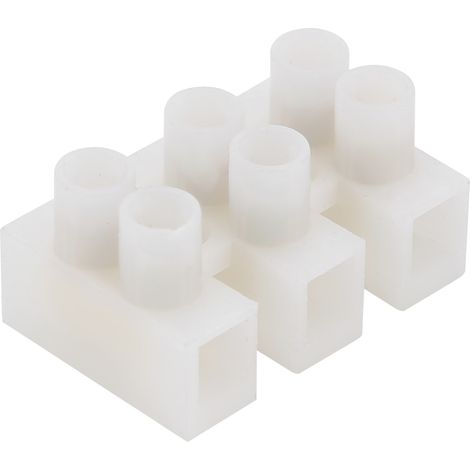 Bloc de jonction ignifuge 50 unités, bornier traversant 10A, raccord électrique industriel 3 voies