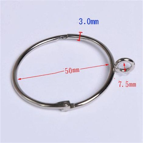 Set mit 20 Gardinenringen mit Clips, 50 mm Innendurchmesser, praktische Befestigung (1/5)