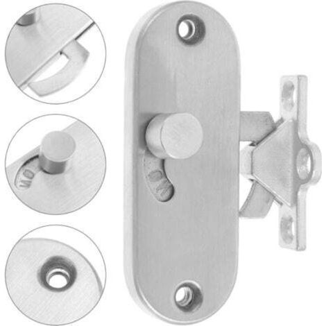 Verrou de porte coulissante 90° en acier inoxydable – Boucle de verrou avec vis – Installation facile sur portes intérieures et extérieures (1/5)
