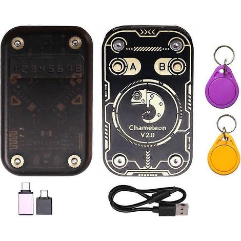 Chameleon V2.0 RFID Smart Chip Reader Emulator Chameleon NFC Duplicator+UID/CUID Keychain 125Khz 13.56Mhz Card Decode