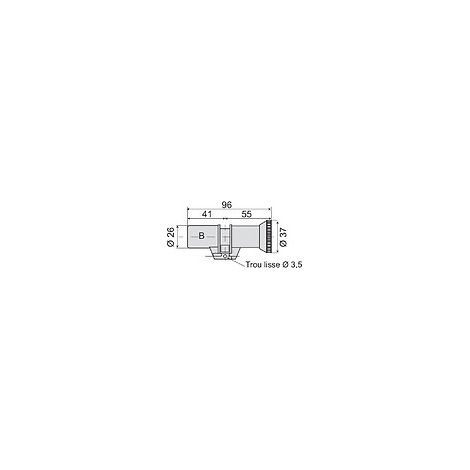 Cylindre monobloc série 666 type B en 96 mm pour serrure à larder - FICHET