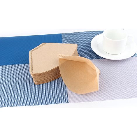 100 Filtres à Café Naturels Non Blanchis pour Machine Expresso et Cafetière à Drip (1/5)