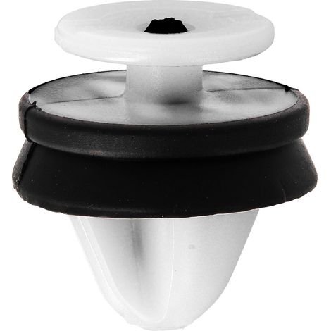 Clips para paneles interiores y puertas en bolsa para vehículos Renault / Peugeot / PSA / Citroën / Fiat / Nissan, punzón de 8,2 mm, paquete de 12, blanco/negro (1/3)